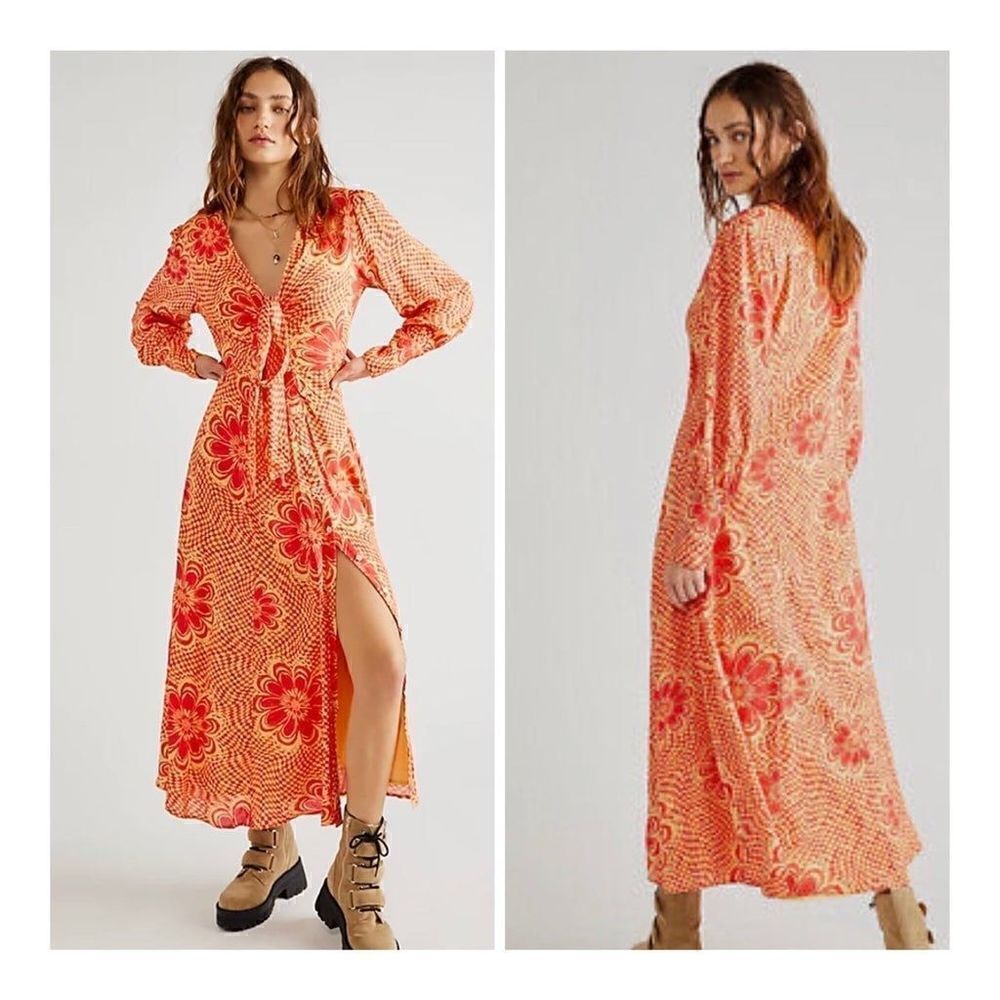 Free People - Womens Nappa Dress In Sunshine Combo Size S